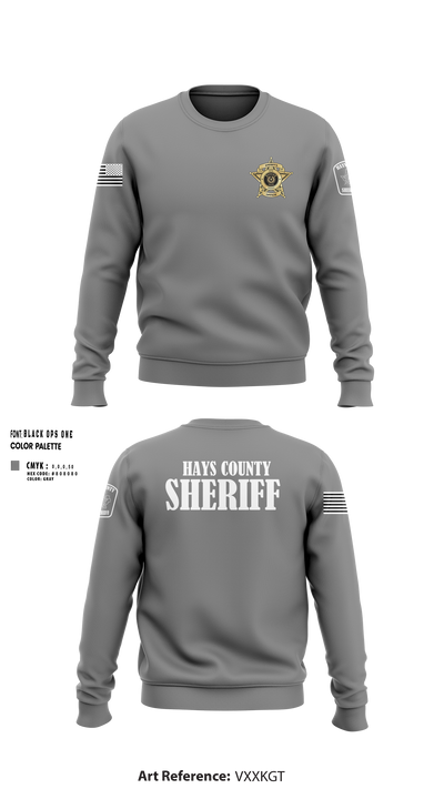 Hays County Sheriff’s Office 39669531 Crew Neck Sweatshirt - 100