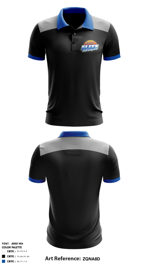 Short Sleeve Performance Polo, Elite Mixtapes, Men's Basketball, Teamtime, Team time, sublimation, custom sports apparel, team uniforms, spirit wear, spiritwear, sports uniforms, custom shirts, team store, custom team store, fundraiser sports, apparel fundraiser