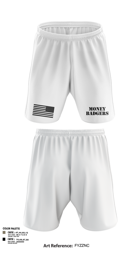 Athletic Shorts With Pockets, MONEY BADGERS, , Teamtime, Team time, sublimation, custom sports apparel, team uniforms, spirit wear, spiritwear, sports uniforms, custom shirts, team store, custom team store, fundraiser sports, apparel fundraiser