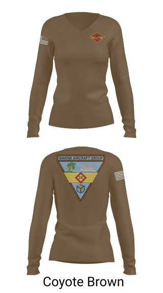 Womens Long Sleeve Vneck Shirt, 2nd MAW, , Teamtime, Team time, sublimation, custom sports apparel, team uniforms, spirit wear, spiritwear, sports uniforms, custom shirts, team store, custom team store, fundraiser sports, apparel fundraiser