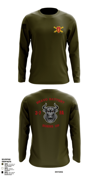 Long Sleeve Performance Shirt, Bravo Battery, Army, Teamtime, Team time, sublimation, custom sports apparel, team uniforms, spirit wear, spiritwear, sports uniforms, custom shirts, team store, custom team store, fundraiser sports, apparel fundraiser