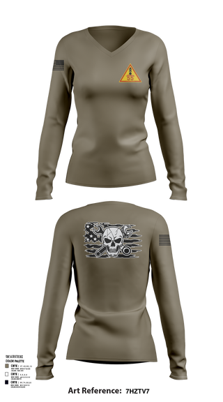 Womens Long Sleeve Vneck Shirt, FOX 2-55ADA, , Teamtime, Team time, sublimation, custom sports apparel, team uniforms, spirit wear, spiritwear, sports uniforms, custom shirts, team store, custom team store, fundraiser sports, apparel fundraiser