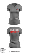 ISA Air base Fire Dept. 19172110 Women's Short Sleeve V-neck Shirt - 70