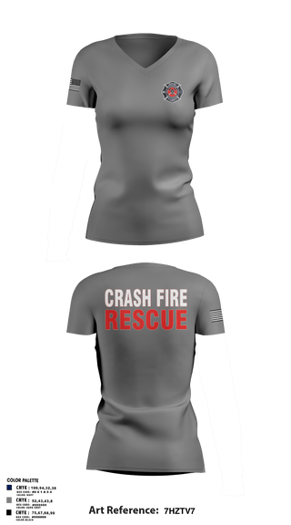 Womens Short Sleeve Vneck Shirt, ISA Air base Fire Dept., Fire Department, Teamtime, Team time, sublimation, custom sports apparel, team uniforms, spirit wear, spiritwear, sports uniforms, custom shirts, team store, custom team store, fundraiser sports, apparel fundraiser