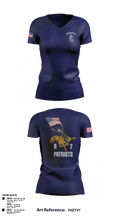 B2 Patriots no C flag Women's Short Sleeve V-neck Shirt - 1