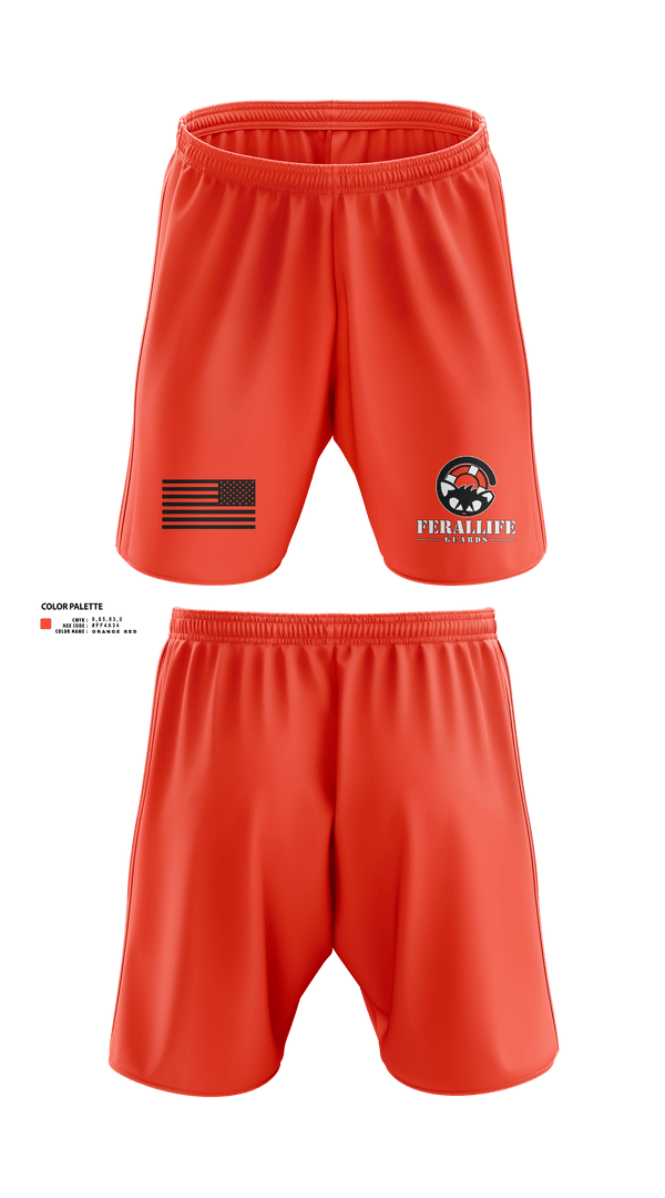Athletic Shorts With Pockets, Ferallife Guards, , Teamtime, Team time, sublimation, custom sports apparel, team uniforms, spirit wear, spiritwear, sports uniforms, custom shirts, team store, custom team store, fundraiser sports, apparel fundraiser