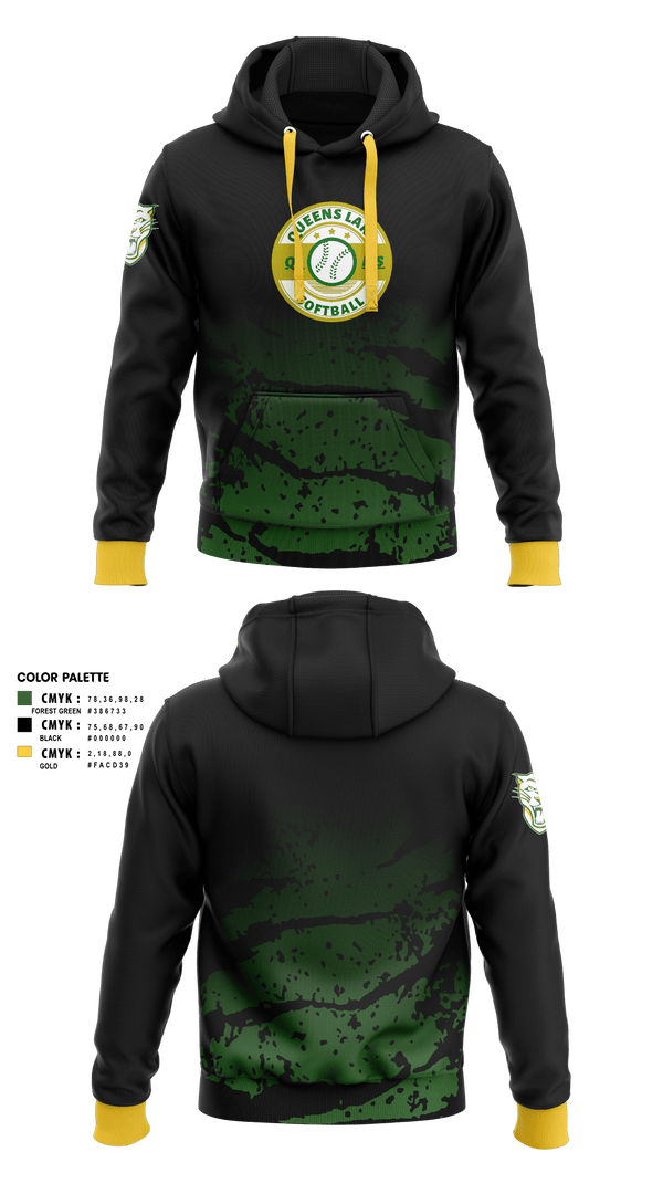 Hoodie, Queens Lake Panthers, Softball, Teamtime, Team time, sublimation, custom sports apparel, team uniforms, spirit wear, spiritwear, sports uniforms, custom shirts, team store, custom team store, fundraiser sports, apparel fundraiser