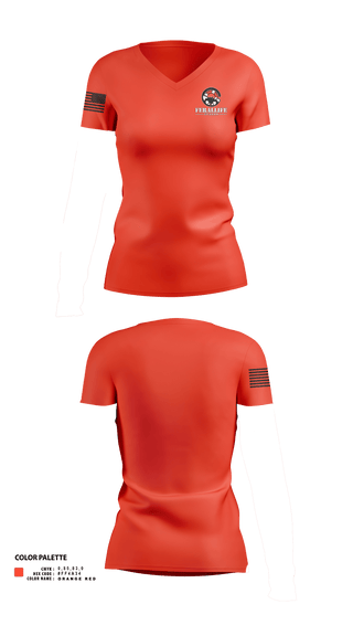 Womens Short Sleeve Vneck Shirt, Ferallife Guards, , Teamtime, Team time, sublimation, custom sports apparel, team uniforms, spirit wear, spiritwear, sports uniforms, custom shirts, team store, custom team store, fundraiser sports, apparel fundraiser
