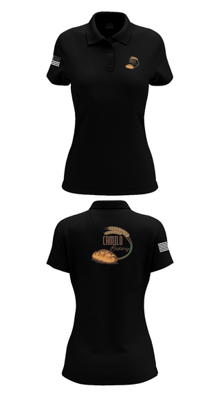 Womens Short Sleeve Performance Polo, Camilo bakery, , Teamtime, Team time, sublimation, custom sports apparel, team uniforms, spirit wear, spiritwear, sports uniforms, custom shirts, team store, custom team store, fundraiser sports, apparel fundraiser