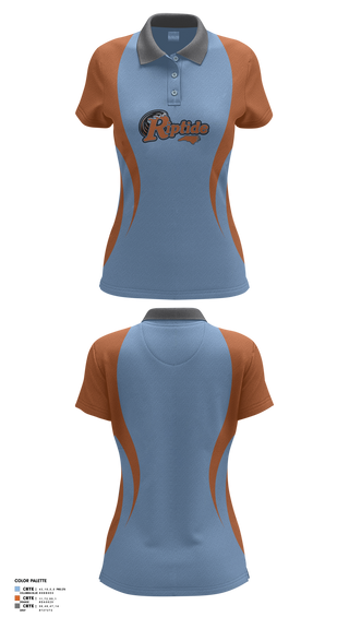 Womens Short Sleeve Performance Polo, Carolina Riptide, Baseball, Teamtime, Team time, sublimation, custom sports apparel, team uniforms, spirit wear, spiritwear, sports uniforms, custom shirts, team store, custom team store, fundraiser sports, apparel fundraiser