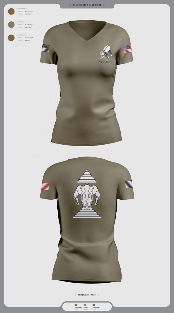 Womens Short Sleeve Vneck Shirt, Seabee, Navy, Teamtime, Team time, sublimation, custom sports apparel, team uniforms, spirit wear, spiritwear, sports uniforms, custom shirts, team store, custom team store, fundraiser sports, apparel fundraiser