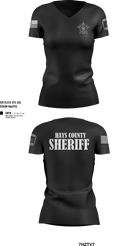 Hays County Sheriff’s Office 39669531 Women's Short Sleeve V-neck Shirt - 36