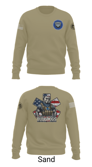 Crew Neck Sweatshirt, Bravo Company Bulldogs, , Teamtime, Team time, sublimation, custom sports apparel, team uniforms, spirit wear, spiritwear, sports uniforms, custom shirts, team store, custom team store, fundraiser sports, apparel fundraiser