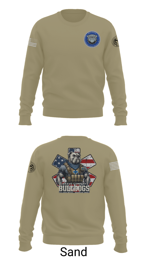 Crew Neck Sweatshirt, Bravo Company Bulldogs, , Teamtime, Team time, sublimation, custom sports apparel, team uniforms, spirit wear, spiritwear, sports uniforms, custom shirts, team store, custom team store, fundraiser sports, apparel fundraiser
