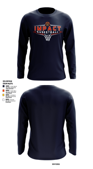 Long Sleeve Performance Shirt, Illinois Impact Basketball, Men's Basketball, Teamtime, Team time, sublimation, custom sports apparel, team uniforms, spirit wear, spiritwear, sports uniforms, custom shirts, team store, custom team store, fundraiser sports, apparel fundraiser