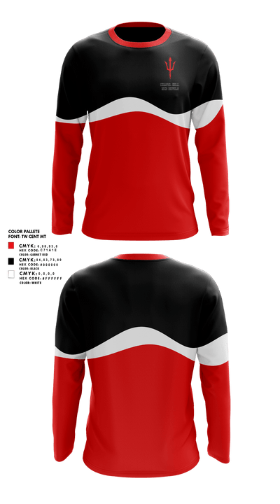 Chapel Hill Red Devils 78175898 Long Sleeve Performance Shirt 2