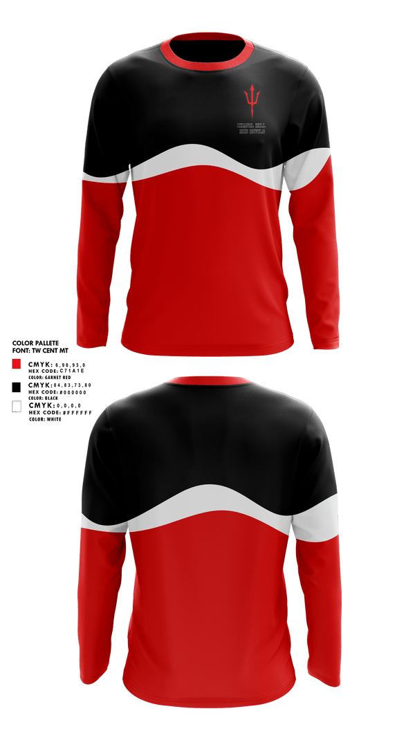 Long Sleeve Performance Shirt, Chapel Hill Red Devils, Track & Field, Teamtime, Team time, sublimation, custom sports apparel, team uniforms, spirit wear, spiritwear, sports uniforms, custom shirts, team store, custom team store, fundraiser sports, apparel fundraiser