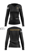Montgomery County Police CNT 46228172 Women's Long Sleeve V-neck Shirt - 125