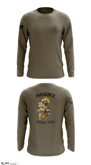 Long Sleeve Performance Shirt, Seabee Wifes, Navy, Teamtime, Team time, sublimation, custom sports apparel, team uniforms, spirit wear, spiritwear, sports uniforms, custom shirts, team store, custom team store, fundraiser sports, apparel fundraiser