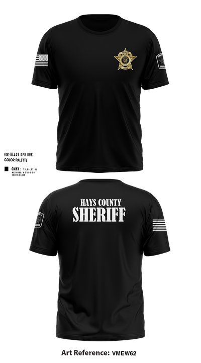 Hays County Sheriff’s Office 39669531 Short Sleeve Performance Shirt - 50