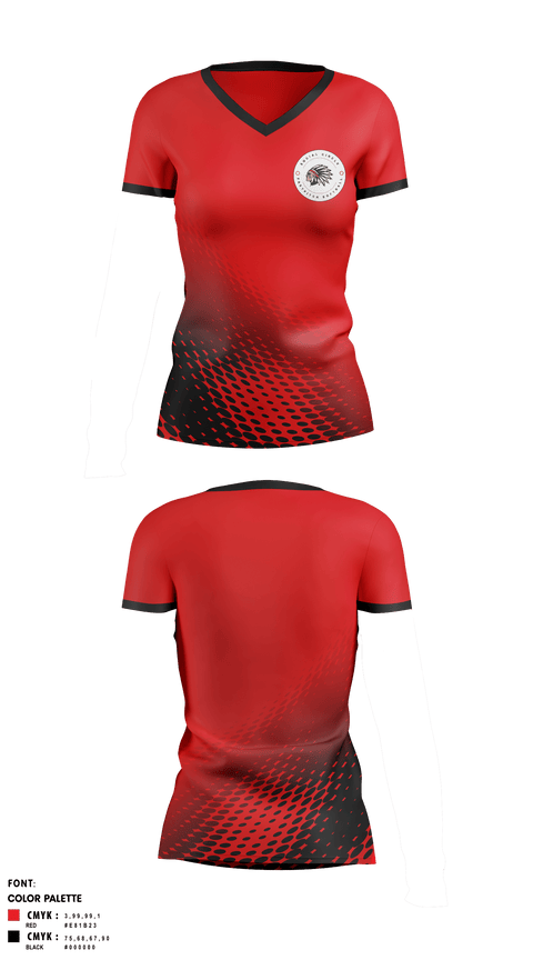Womens Short Sleeve Vneck Shirt, Social Circle Middle School Softball, Softball, Teamtime, Team time, sublimation, custom sports apparel, team uniforms, spirit wear, spiritwear, sports uniforms, custom shirts, team store, custom team store, fundraiser sports, apparel fundraiser