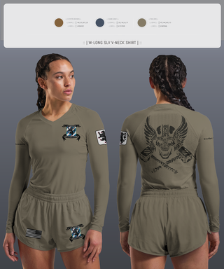 Womens Long Sleeve Vneck Shirt, 1-28 Infantry battalion, , Teamtime, Team time, sublimation, custom sports apparel, team uniforms, spirit wear, spiritwear, sports uniforms, custom shirts, team store, custom team store, fundraiser sports, apparel fundraiser