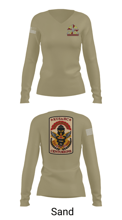 Kirk U.S. Army Health Clinic 36781561 Women's Long Sleeve V-neck Shirt - 97