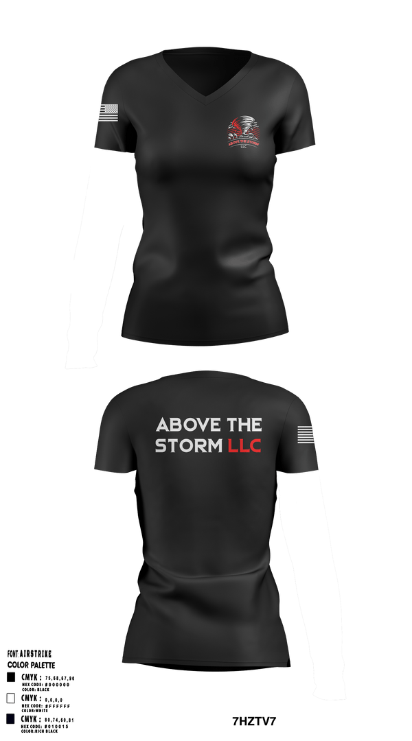 Womens Short Sleeve Vneck Shirt, Above The Storm LLC, , Teamtime, Team time, sublimation, custom sports apparel, team uniforms, spirit wear, spiritwear, sports uniforms, custom shirts, team store, custom team store, fundraiser sports, apparel fundraiser