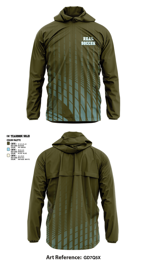 Windbreaker, Real, Men's Soccer, Teamtime, Team time, sublimation, custom sports apparel, team uniforms, spirit wear, spiritwear, sports uniforms, custom shirts, team store, custom team store, fundraiser sports, apparel fundraiser