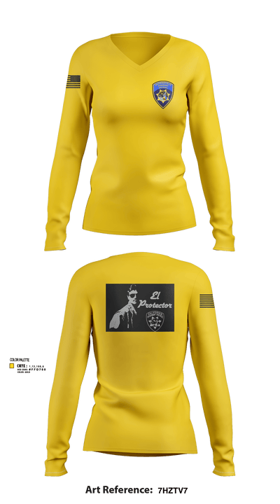 California Highway Patrol 18919595 Women's Long Sleeve V-neck Shirt - 102