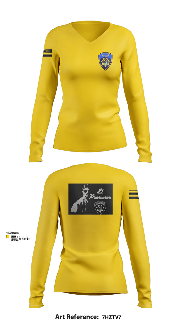 Womens Long Sleeve Vneck Shirt, California Highway Patrol, , Teamtime, Team time, sublimation, custom sports apparel, team uniforms, spirit wear, spiritwear, sports uniforms, custom shirts, team store, custom team store, fundraiser sports, apparel fundraiser