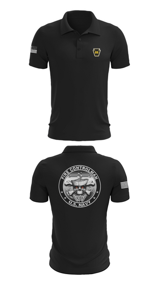 Short Sleeve Performance Polo, Fire Controlman, Navy, Teamtime, Team time, sublimation, custom sports apparel, team uniforms, spirit wear, spiritwear, sports uniforms, custom shirts, team store, custom team store, fundraiser sports, apparel fundraiser