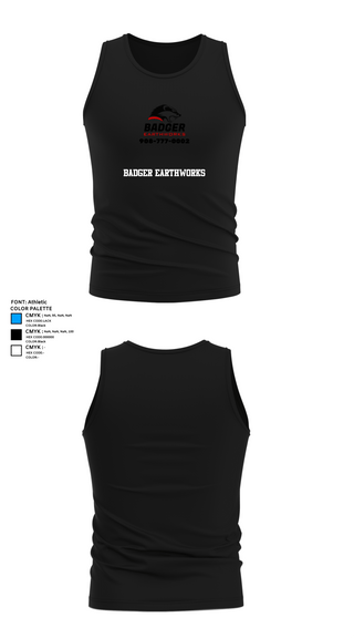 Tank Top, Badger Earthworks, , Teamtime, Team time, sublimation, custom sports apparel, team uniforms, spirit wear, spiritwear, sports uniforms, custom shirts, team store, custom team store, fundraiser sports, apparel fundraiser