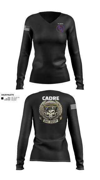 Womens Long Sleeve Vneck Shirt, TCA, , Teamtime, Team time, sublimation, custom sports apparel, team uniforms, spirit wear, spiritwear, sports uniforms, custom shirts, team store, custom team store, fundraiser sports, apparel fundraiser