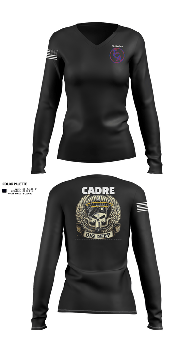 TCA 48647860 Women's Long Sleeve V-neck Shirt - 1