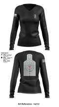 WIARNG Marksmanship 12854544 Women's Long Sleeve V-neck Shirt - 113