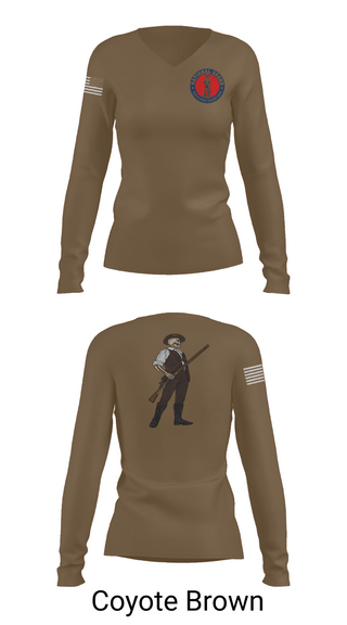 Womens Long Sleeve Vneck Shirt, , National Guard, Teamtime, Team time, sublimation, custom sports apparel, team uniforms, spirit wear, spiritwear, sports uniforms, custom shirts, team store, custom team store, fundraiser sports, apparel fundraiser