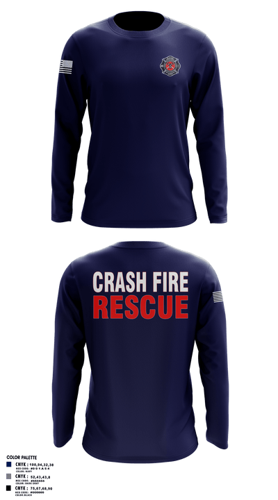 ISA Air base Fire Dept. 19172110 Long Sleeve Performance Shirt 67