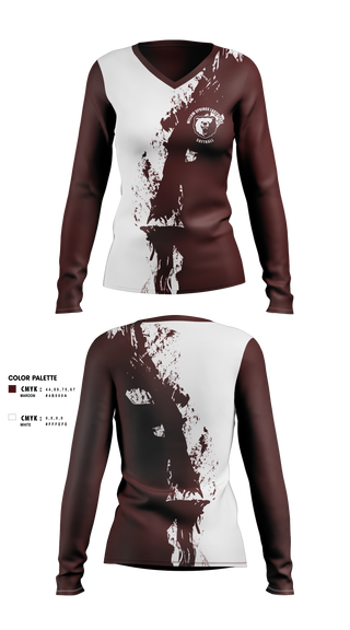 Womens Long Sleeve Vneck Shirt, Willow Springs Bears Softball, Softball, Teamtime, Team time, sublimation, custom sports apparel, team uniforms, spirit wear, spiritwear, sports uniforms, custom shirts, team store, custom team store, fundraiser sports, apparel fundraiser