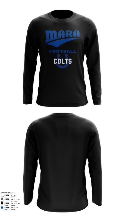 Mara Colts Long Sleeve Performance Polo - 11