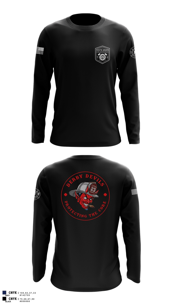 Long Sleeve Performance Shirt, South Adams County FD, Fire Department, Teamtime, Team time, sublimation, custom sports apparel, team uniforms, spirit wear, spiritwear, sports uniforms, custom shirts, team store, custom team store, fundraiser sports, apparel fundraiser