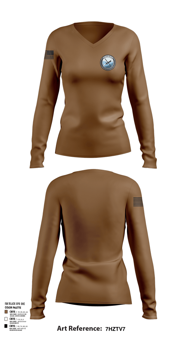 Womens Long Sleeve Vneck Shirt, SPIKE NLOS, , Teamtime, Team time, sublimation, custom sports apparel, team uniforms, spirit wear, spiritwear, sports uniforms, custom shirts, team store, custom team store, fundraiser sports, apparel fundraiser