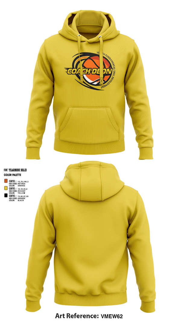 Hoodie, Coach Deon Fundamental Youth Basketball Training, Men's Basketball, Teamtime, Team time, sublimation, custom sports apparel, team uniforms, spirit wear, spiritwear, sports uniforms, custom shirts, team store, custom team store, fundraiser sports, apparel fundraiser