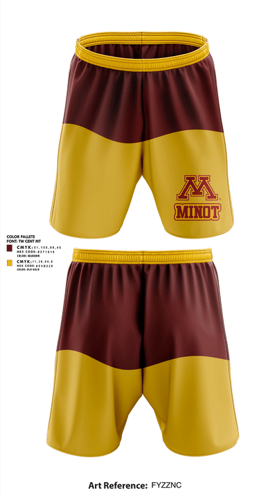 Minot High Majettes Track & Field 57491282 Athletic Shorts With Pockets - 1