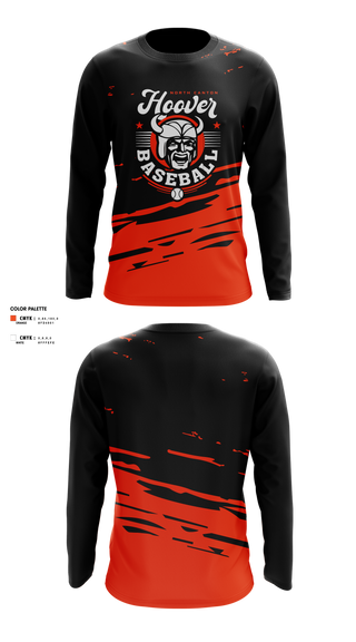 Long Sleeve Performance Shirt, North Canton Hoover Vikings, Baseball, Teamtime, Team time, sublimation, custom sports apparel, team uniforms, spirit wear, spiritwear, sports uniforms, custom shirts, team store, custom team store, fundraiser sports, apparel fundraiser