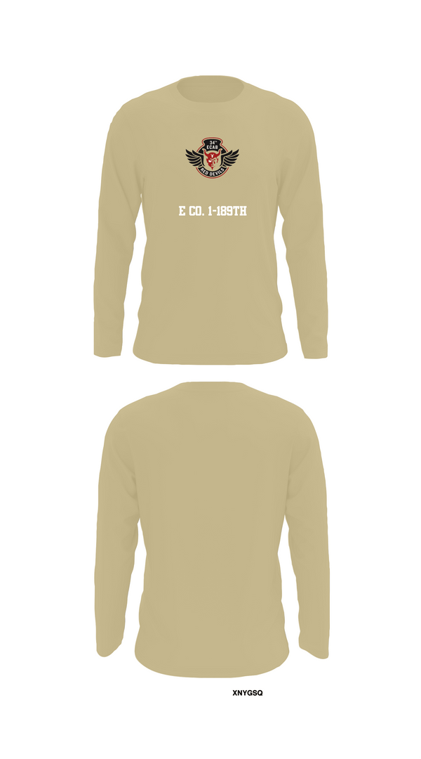 Long Sleeve Performance Shirt, E co. 1-189th, , Teamtime, Team time, sublimation, custom sports apparel, team uniforms, spirit wear, spiritwear, sports uniforms, custom shirts, team store, custom team store, fundraiser sports, apparel fundraiser