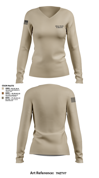 Womens Long Sleeve Vneck Shirt, seal team 6 bravo, , Teamtime, Team time, sublimation, custom sports apparel, team uniforms, spirit wear, spiritwear, sports uniforms, custom shirts, team store, custom team store, fundraiser sports, apparel fundraiser