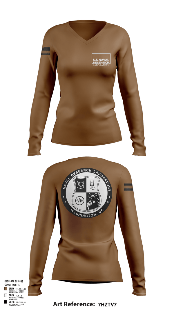 Womens Long Sleeve Vneck Shirt, Naval Research Lab, , Teamtime, Team time, sublimation, custom sports apparel, team uniforms, spirit wear, spiritwear, sports uniforms, custom shirts, team store, custom team store, fundraiser sports, apparel fundraiser