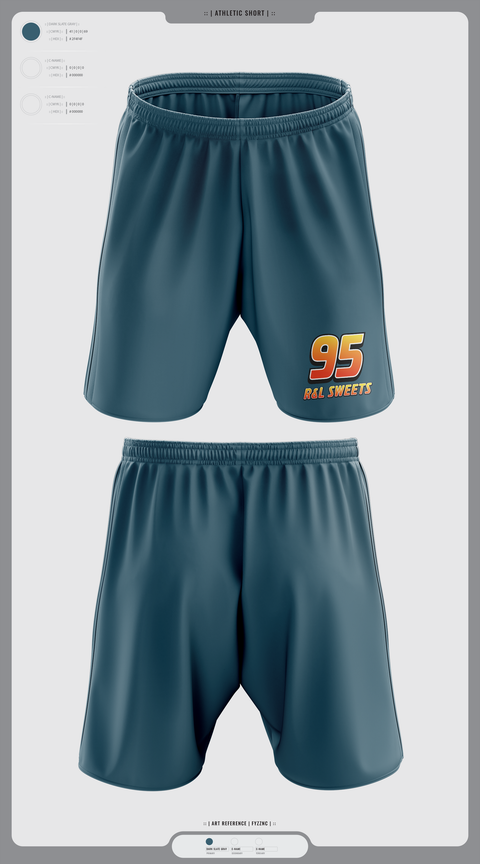 Athletic Shorts With Pockets, R&L Sweets, Track & Field, Teamtime, Team time, sublimation, custom sports apparel, team uniforms, spirit wear, spiritwear, sports uniforms, custom shirts, team store, custom team store, fundraiser sports, apparel fundraiser