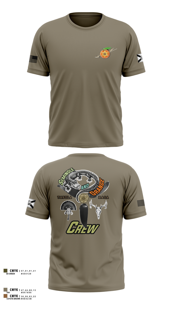 Old School Cotton Feel Shirt, Seminole / Orange Crew, , Teamtime, Team time, sublimation, custom sports apparel, team uniforms, spirit wear, spiritwear, sports uniforms, custom shirts, team store, custom team store, fundraiser sports, apparel fundraiser